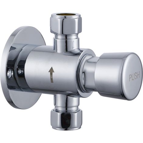 Chrome Timed Non Concussive Exposed Shower Valve Self Closing Gym Pool Schools