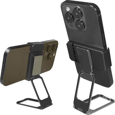 Support de téléphone portable, support réglable pour bureau, compatible avec les coques épaisses, support plus haut pour iPhone compatible avec tous les téléphones portables, iPhone 14 - Noir (1/5)