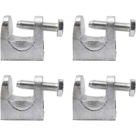 4-teiliges Trägerklemmen-Set, verzinkte Stahl-Stützklemmen, Trägerklemme, KCK-Profilklemme, 25 mm Öffnung, Verwendung in der Elektrizitäts-, Öl-, Bau-, Stahl- und anderen Industrien (1/5)