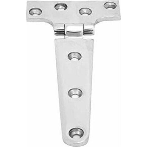 Lot de 2 épaissi Charnières en Acier Inoxydable Feuille T Type Charnière pour Portes De Jardin 151 75 4.5mm (1/5)