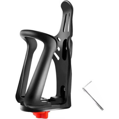 Flaschenhalter für Fahrrad und Motorrad mit Schnellverstellknopf, ideal für lange Motorradfahrten.