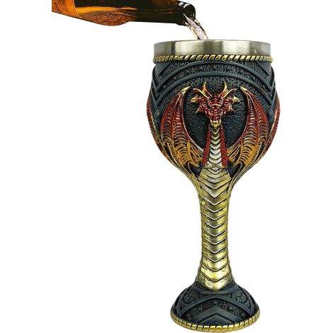 Verre à vin Dragon Verre à vin Calice Verre gothique Dragon Cup romantique pour mariage (1/5)