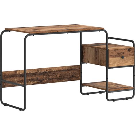 Schreibtisch mit Stauraum Eichenholz 131,5 x 50 x 75,5 cm vidaXL (1/5)