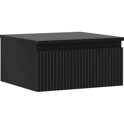 Mexen Rivel Badezimmerunterschrank 50 cm mit Platte, 1 Schublade, gerippt, schwarz matt - 91A20-05023-1-BFC71 (1/5)
