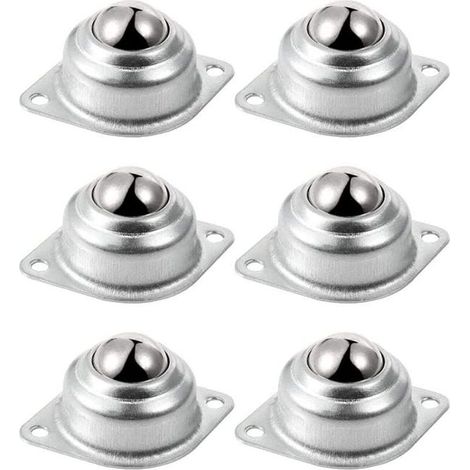 Seis ruedas universales para muebles de 25 mm con rodamientos de bolas, que soportan una carga de 35 kg. (1/4)