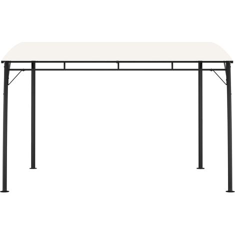 Auvent Marquise pare-soleil de jardin, Store Banne pour Jardin Balcon Terrasse, 3x3x2,55 m Crème OIB7959E