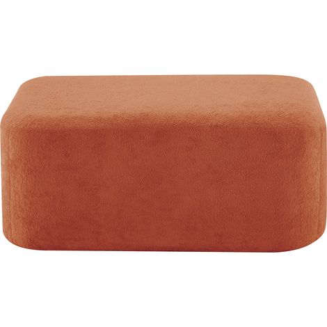 Pouf ottoman in velluto arancione 96 x 69 x 45 cm (1/5)