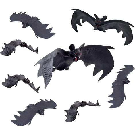 Halloween-Fledermäuse, Halloween-Dekorationsfledermäuse, 8 Stück, 3D-Halloween-Fledermäuse