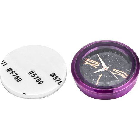 Horloge électronique de voiture violette, montre autocollante intérieure automobile, décoration habitacle (1/5)