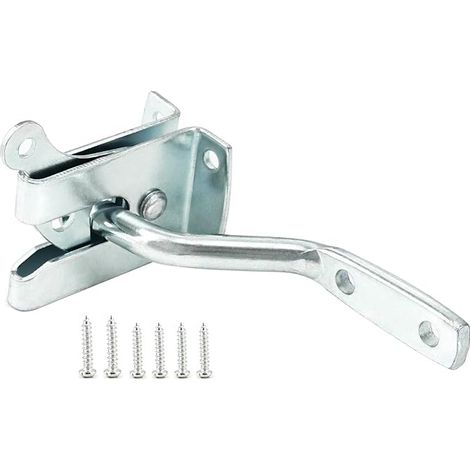 Loquet De Porte Porte À Verrouillage Automatique Verrou Jardin Pour Terrasse Portes En Bois Poulailler Avec Vis Argent (1/5)