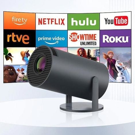 (hy300)Mini Projecteur Portable -Bluetooth Auto - Videoprojecteur Intelligent Full HD - Support 4K -Wifi 6 et BT 5.0 (1/5)