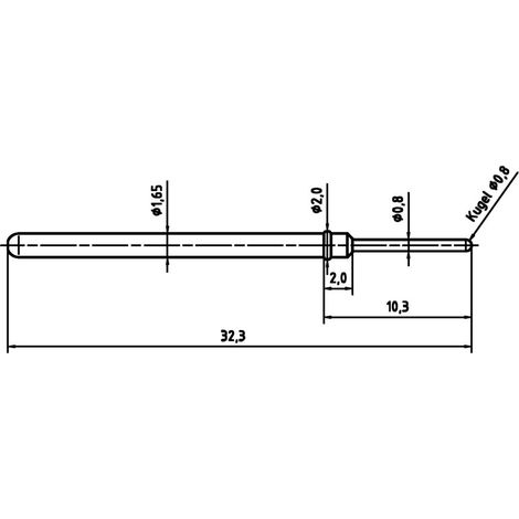 PTR Hartmann 2021-D-1.5N-AU-0.8 Präzisionsprüfstift