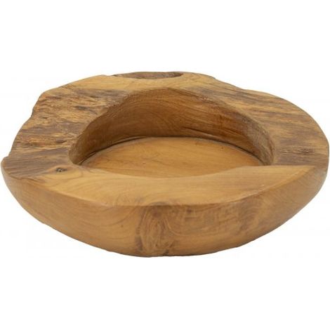 S/TASCHE ERUSI IN TEAK RIC. CM Ø 20X6 (PEZZI UNICI - NON RIP. IN SERIE)
