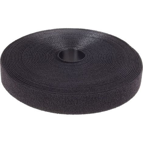 Rs Pro – Ruban auto-agrippant 20mm x 10m – Crochets et boucles – Couleur noire pour fixation sécurisée – Usage professionnel (1/4)