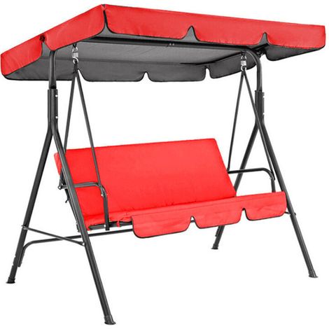 Toile de rechange pour balancelle de jardin Red-210D, toile de rechange pour balancelle d'extérieur (Hauteur 142×120×18cm + Assise 1505010cm) (1/5)