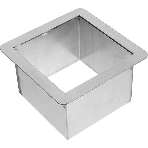 Goulotte à déchets encastrable carrée en acier inoxydable pour comptoir (1/5)