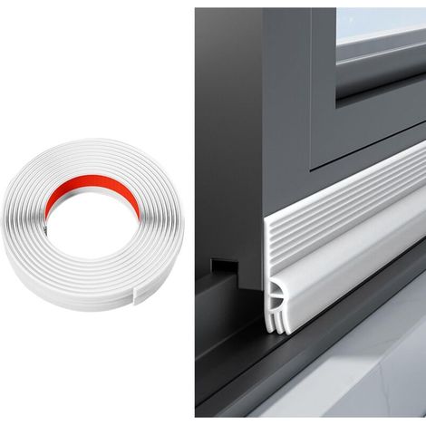 Guarnizione autoadesiva termica e acustica per finestre, striscia sigillante resistente al freddo, striscia sigillante per finestre scorrevoli (bianca, 2 m)