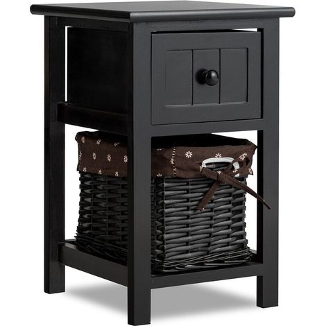 Chest of Drawers Side Table Beside Table Nightstand With One Removeable Baskets (1/5)
