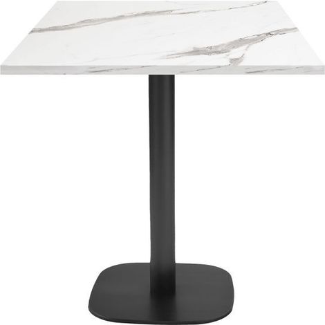 Table 70 x 70 cm - modèle Round marbre blanc