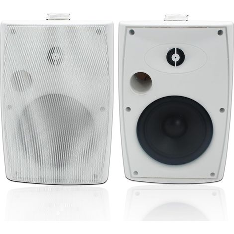 6.5" Outdoor Speaker, Wall Mounted, 400W, White - Weatherproof Audio Solution (1/5)