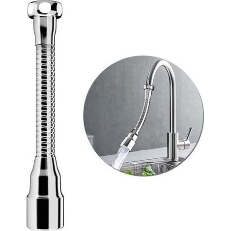 Prolunga per rubinetto da cucina Lntyq a 360° con beccuccio flessibile, 20 cm, prolunga per rubinetto da lavello, risparmio idrico con facile installazione, doccetta multifunzione per lavello (1/4)