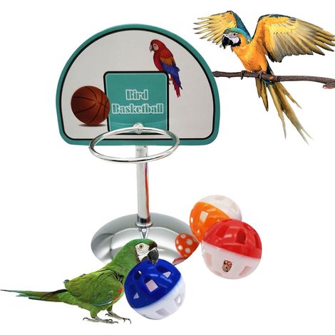 Jouet de basket pour oiseaux, perroquet, avec 3 balles, (1/5)