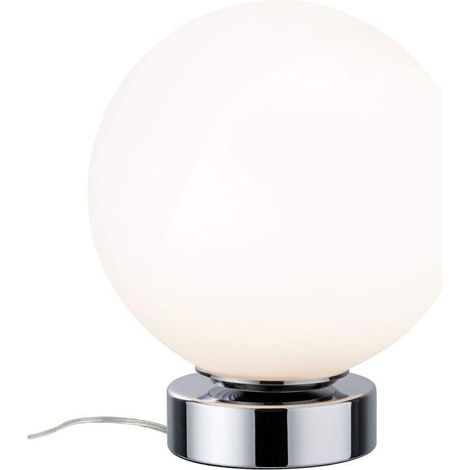 Lampe De Table - Lampe De Chevet - Interrupteur Tactile - Verre Opale Et Métal - 230 V - 20 W Max - 20x20x24 Cm - 802 G (1/5)