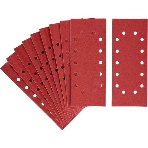 STANLEY - 10 FOGLI ABRASIVI 115X280MM. 14 FORI GRANA 100 (1/2)