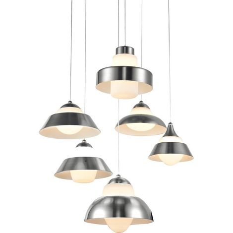 Italux Antilia - Suspension LED Moderne Chrome, Blanc Chaud 3000K 2100lm (1/2)