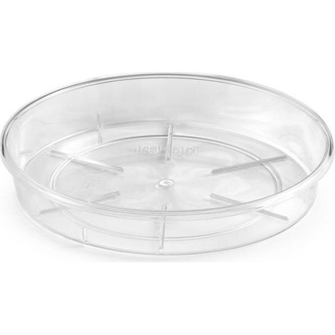 Runder Untersetzer "Plato" für bunte Blumentöpfe für Garten und Außenbereich -32 cm / Durchsichtig (1/5)