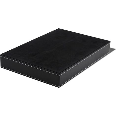 Compartment Leather Tray Desktop Top Box for Wallet and Jewelry (BROWN) (1/5)