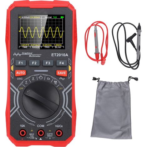 Oscilloscope multimètre Portable veille automatique bande passante 1 MHz 2.5 Msps taux d'échantillonnage 2,4 pouces Mini Oscilloscope 2 en 1 (1/5)