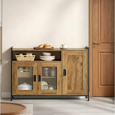 Buffet de cuisine 110 cm avec étagères réglables OKMYHOME (1/5)