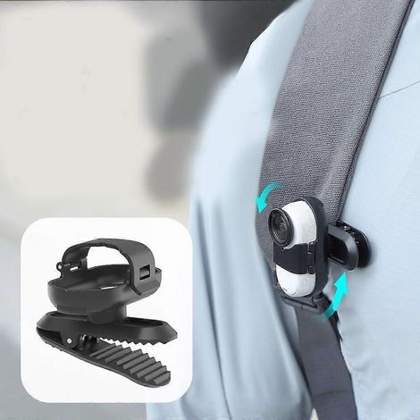 Support de fixation pour sac à dos GO 3S avec clip de rotation à 360° pour caméra sportive (1/4)