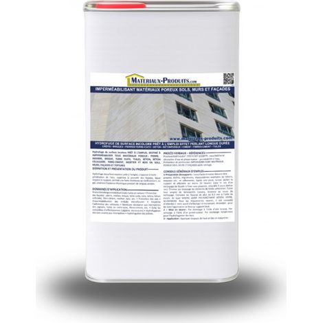 Imperméabilisant matériaux poreux sols, murs et facades - 5 L Incolore - MATPRO