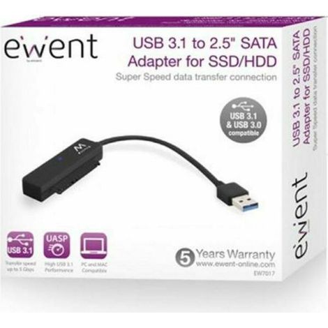 Ewent adaptateur usb - sata 2.5 pour hdd/ ssd (ew7017) (1/2)