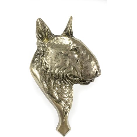 Bull Terrier - Türklopfer in Hundekopfform, Messingklopfer, Retro Türdeko von Art-Dog (1/5)