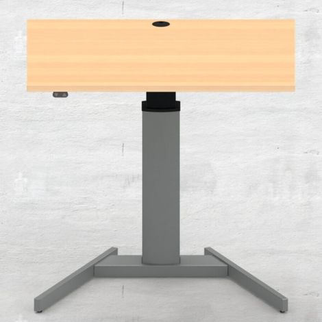 STIER Elektrisch höhenverstellbarer Steh-Tisch 501-19 100x80cm Buche mel., 68-120cm (1/4)
