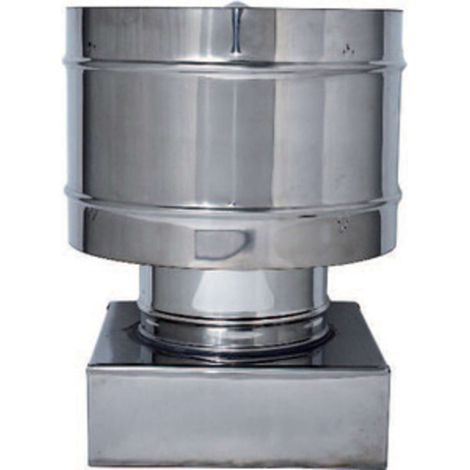 C FUMAIOLO A BOTTE INOX QUADRO INOX 32X32CM