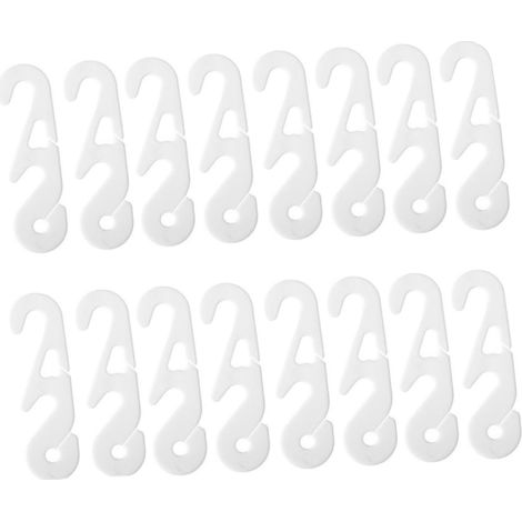 Lot de 16 rallonges de masque réglables / crochets d'oreille — Ajustement confortable, soulage la fatigue des oreilles — Blanc (1/5)