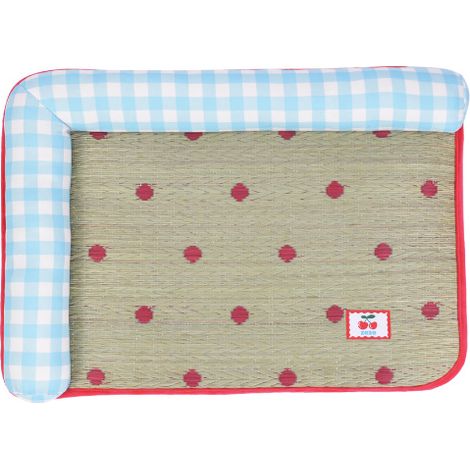 Tapis Rafraîchissant pour Chats et Chiens en Jonc Naturel, Coussin d'Été Respirant en Herbe de Lin, Accessoire de Refroidissement Confortable pour Animaux-x