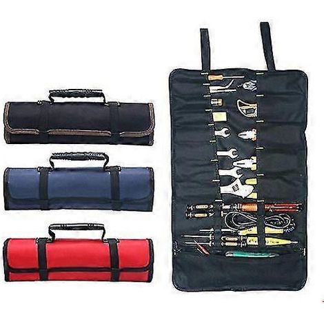 Trousse à outils portable vide à 22 poches, pochettes à outils, organiseur d'outils, sac/étui/pochette à outils enroulable en tissu Oxford 600d (sans outils) (1/5)