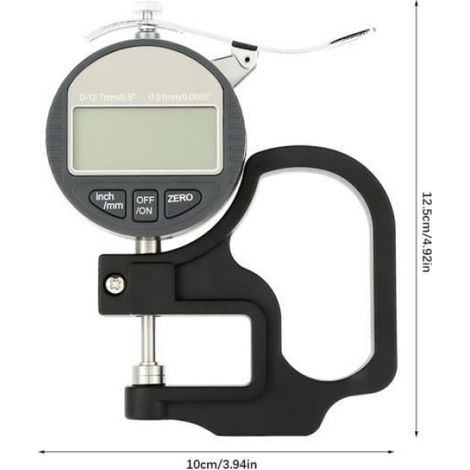 Jauge d'épaisseur de peinture - - Modèle LCD - Précision 0,01 mm - Plage 0-12,7 mm - Facile à utiliser (1/4)