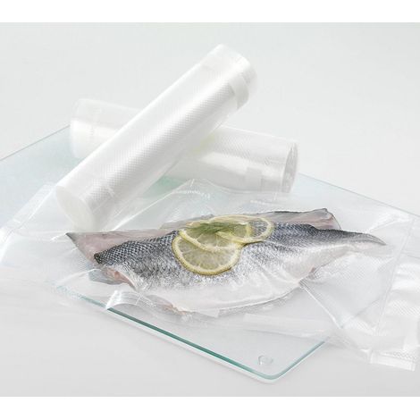 FoodSaver Rotolo Termosigillabile per Macchina per Sottovuoto Alimenti 20 cm X 6.7 m, senza BPA, 2 Pezzi (1/5)