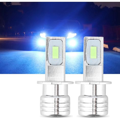 2 Pièces Ampoules LED H3 80W 8000K pour Feux de Brouillard Bleu Glace Universel 12-24V (1/5)