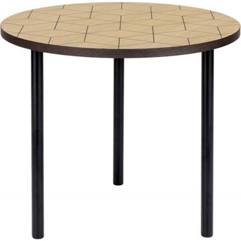 Table d'Appoint Design "Arty Triangles" 50cm Chêne (1/3)