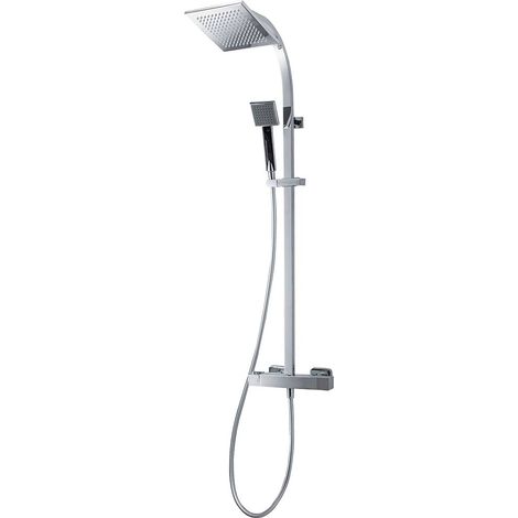 Galindo Grifo ducha termostática con columna Nitro plus blanco rociador 300 mm 110049303 (1/2)
