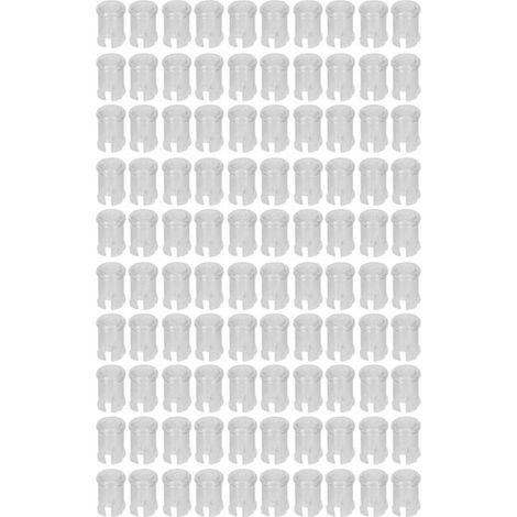 Lot de 100 capuchons de diode lumineuse, couvercle de protection pour diode électroluminescente, support de 5 mm, support à clip transparent (1/5)