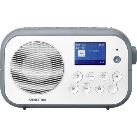 Sangean DPR-42BT White-Stone Blue Radio portatile DAB+, FM Bluetooth Bianco, Whitestone (1/3)