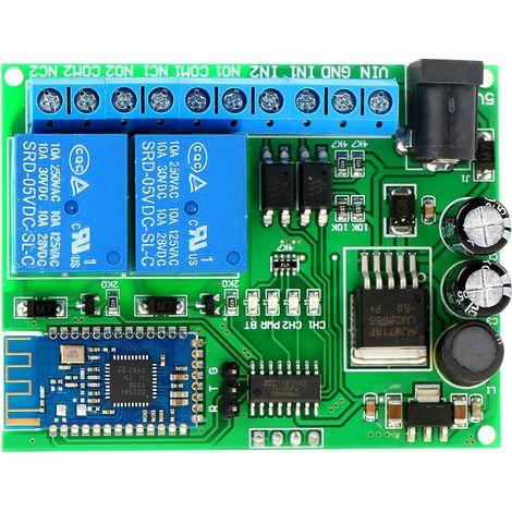 Relais Bluetooth 2 canaux, télécommande sans fil, interrupteur pour moteur LED, compatible iOS et Android (1/5)